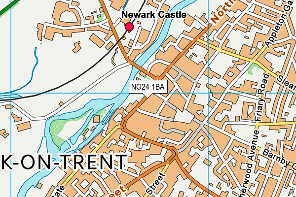 NG24 1BA map - OS VectorMap District (Ordnance Survey) NG24 1BA map - OS VectorMap District (Ordnance Survey)