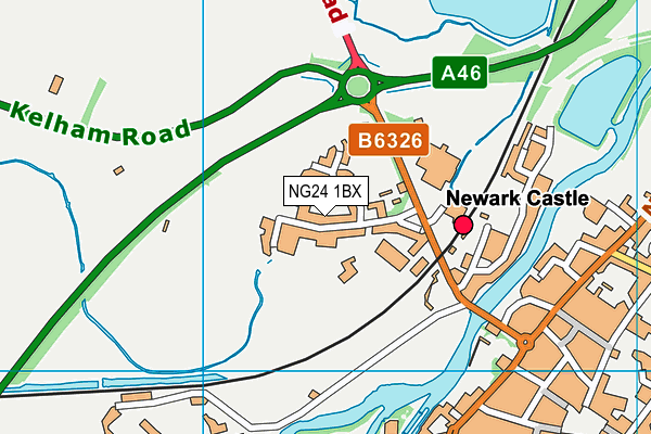 NG24 1BX map - OS VectorMap District (Ordnance Survey) NG24 1BX map - OS VectorMap District (Ordnance Survey)