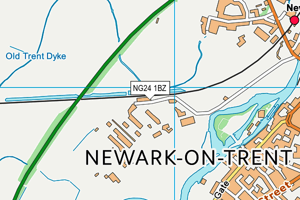 NG24 1BZ map - OS VectorMap District (Ordnance Survey) NG24 1BZ map - OS VectorMap District (Ordnance Survey)