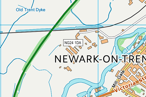 NG24 1DA map - OS VectorMap District (Ordnance Survey) NG24 1DA map - OS VectorMap District (Ordnance Survey)