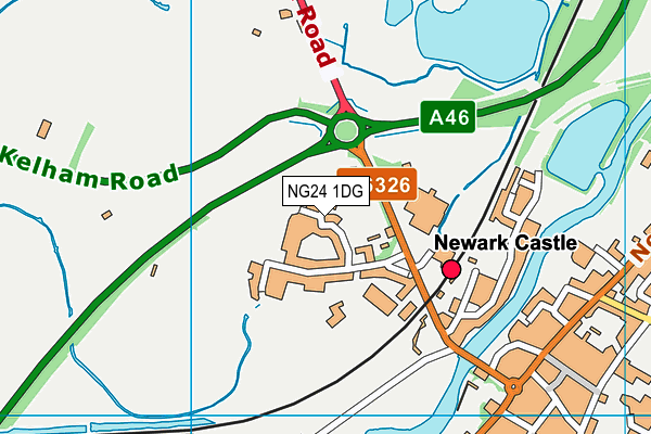 NG24 1DG map - OS VectorMap District (Ordnance Survey) NG24 1DG map - OS VectorMap District (Ordnance Survey)