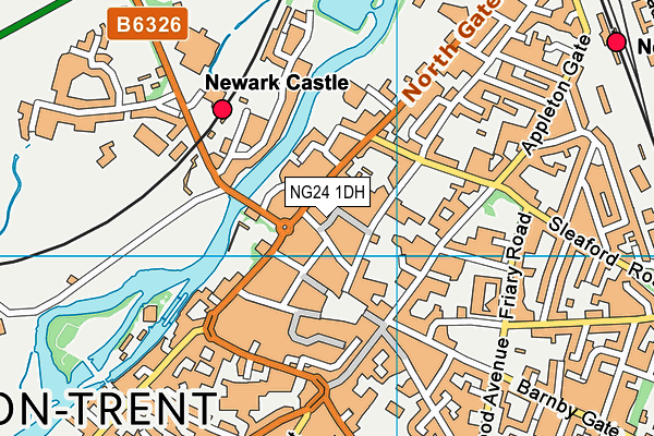NG24 1DH map - OS VectorMap District (Ordnance Survey) NG24 1DH map - OS VectorMap District (Ordnance Survey)