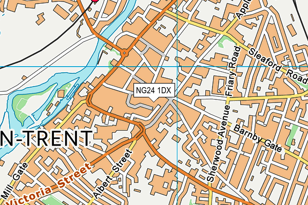 NG24 1DX map - OS VectorMap District (Ordnance Survey) NG24 1DX map - OS VectorMap District (Ordnance Survey)