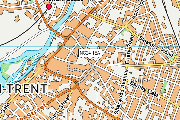 NG24 1EA map - OS VectorMap District (Ordnance Survey) NG24 1EA map - OS VectorMap District (Ordnance Survey)
