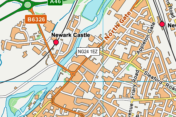 NG24 1EZ map - OS VectorMap District (Ordnance Survey) NG24 1EZ map - OS VectorMap District (Ordnance Survey)