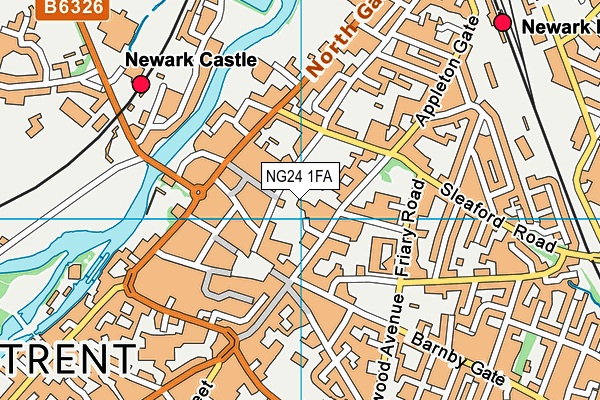 NG24 1FA map - OS VectorMap District (Ordnance Survey) NG24 1FA map - OS VectorMap District (Ordnance Survey)