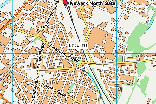 NG24 1FU map - OS VectorMap District (Ordnance Survey) NG24 1FU map - OS VectorMap District (Ordnance Survey)