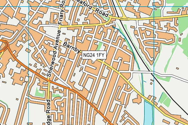 NG24 1FY map - OS VectorMap District (Ordnance Survey) NG24 1FY map - OS VectorMap District (Ordnance Survey)