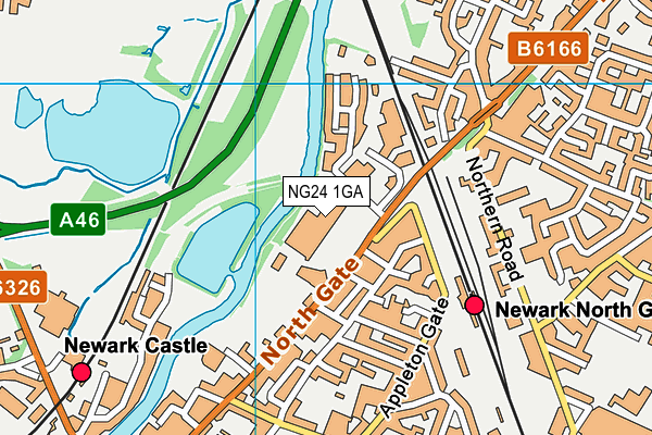 NG24 1GA map - OS VectorMap District (Ordnance Survey) NG24 1GA map - OS VectorMap District (Ordnance Survey)