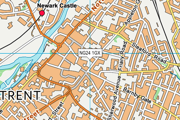 NG24 1GX map - OS VectorMap District (Ordnance Survey) NG24 1GX map - OS VectorMap District (Ordnance Survey)