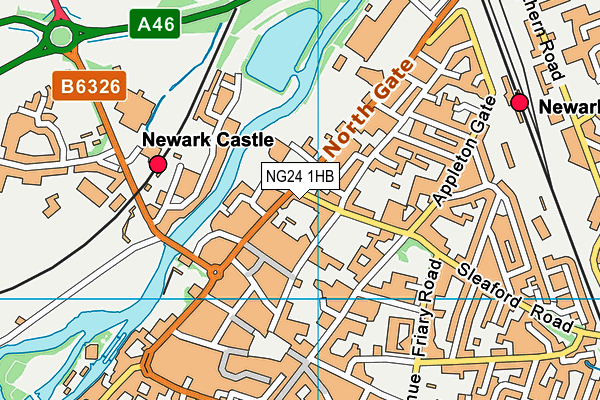 NG24 1HB map - OS VectorMap District (Ordnance Survey) NG24 1HB map - OS VectorMap District (Ordnance Survey)