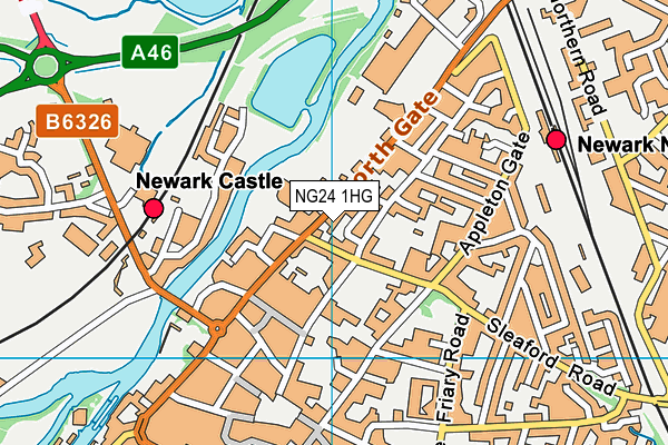 NG24 1HG map - OS VectorMap District (Ordnance Survey) NG24 1HG map - OS VectorMap District (Ordnance Survey)