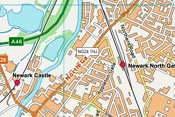 NG24 1HJ map - OS VectorMap District (Ordnance Survey) NG24 1HJ map - OS VectorMap District (Ordnance Survey)