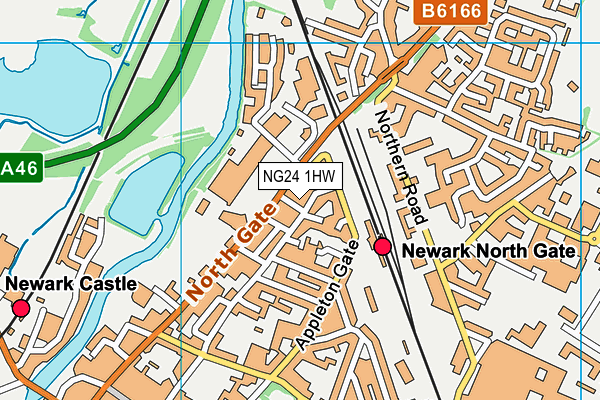 NG24 1HW map - OS VectorMap District (Ordnance Survey) NG24 1HW map - OS VectorMap District (Ordnance Survey)