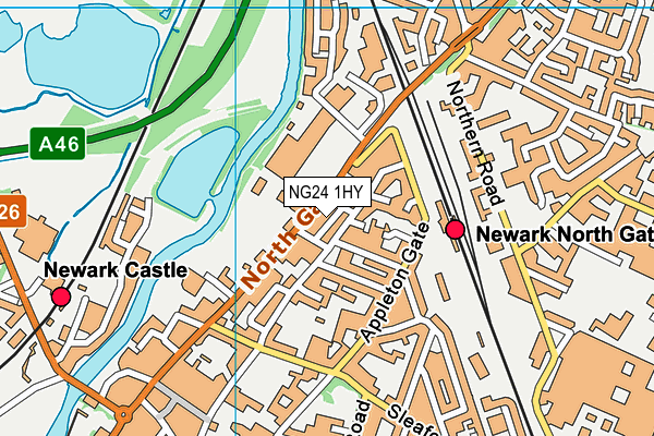 NG24 1HY map - OS VectorMap District (Ordnance Survey) NG24 1HY map - OS VectorMap District (Ordnance Survey)