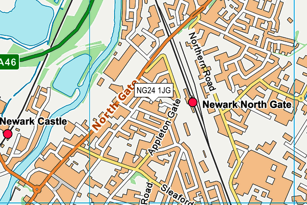 NG24 1JG map - OS VectorMap District (Ordnance Survey) NG24 1JG map - OS VectorMap District (Ordnance Survey)