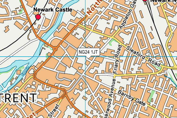 NG24 1JT map - OS VectorMap District (Ordnance Survey)