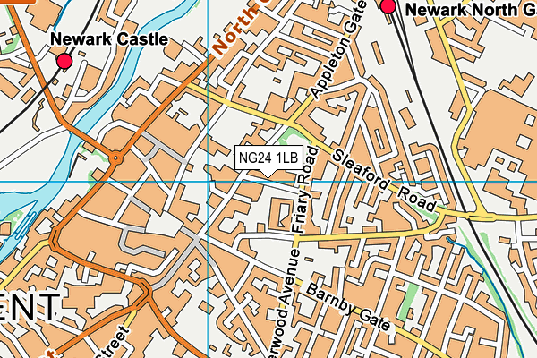 NG24 1LB map - OS VectorMap District (Ordnance Survey) NG24 1LB map - OS VectorMap District (Ordnance Survey)