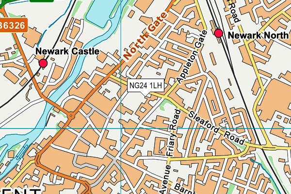 NG24 1LH map - OS VectorMap District (Ordnance Survey) NG24 1LH map - OS VectorMap District (Ordnance Survey)