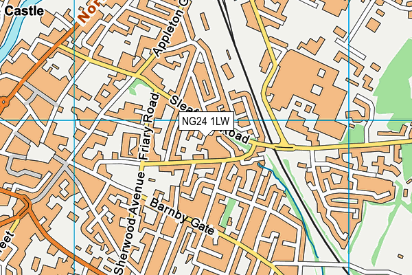 NG24 1LW map - OS VectorMap District (Ordnance Survey) NG24 1LW map - OS VectorMap District (Ordnance Survey)