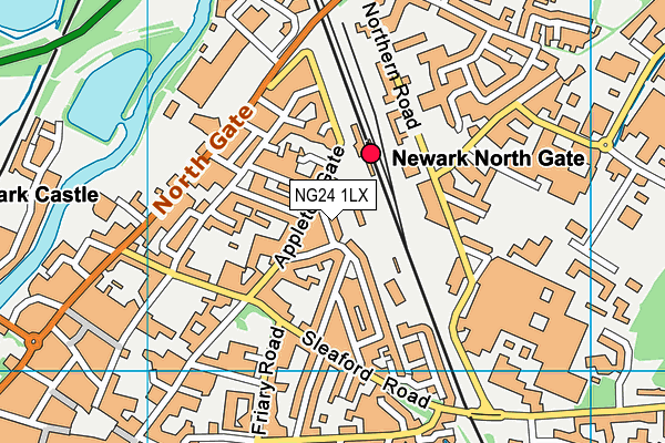 NG24 1LX map - OS VectorMap District (Ordnance Survey) NG24 1LX map - OS VectorMap District (Ordnance Survey)