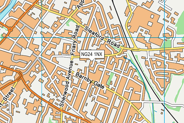 NG24 1NX map - OS VectorMap District (Ordnance Survey) NG24 1NX map - OS VectorMap District (Ordnance Survey)