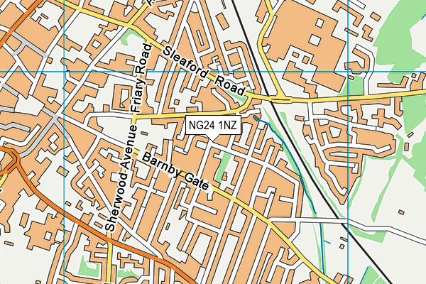 NG24 1NZ map - OS VectorMap District (Ordnance Survey) NG24 1NZ map - OS VectorMap District (Ordnance Survey)