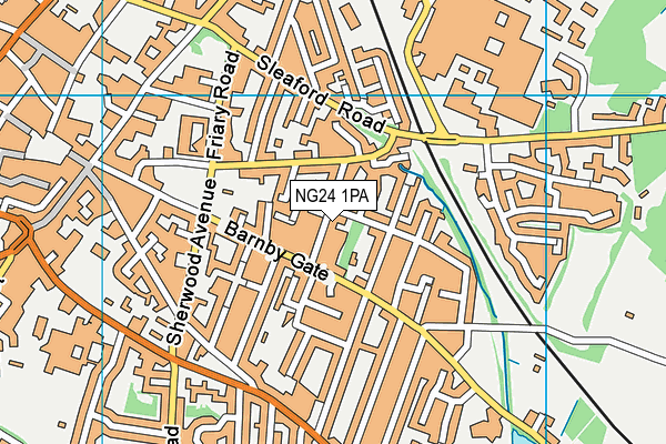 NG24 1PA map - OS VectorMap District (Ordnance Survey) NG24 1PA map - OS VectorMap District (Ordnance Survey)