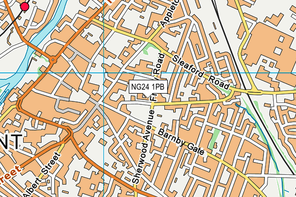 NG24 1PB map - OS VectorMap District (Ordnance Survey) NG24 1PB map - OS VectorMap District (Ordnance Survey)