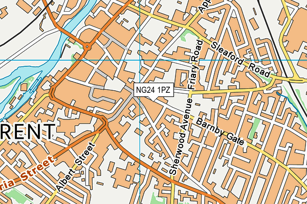 NG24 1PZ map - OS VectorMap District (Ordnance Survey) NG24 1PZ map - OS VectorMap District (Ordnance Survey)