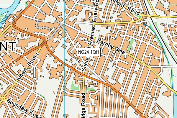 NG24 1QH map - OS VectorMap District (Ordnance Survey) NG24 1QH map - OS VectorMap District (Ordnance Survey)