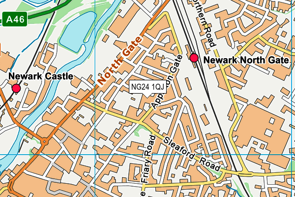 NG24 1QJ map - OS VectorMap District (Ordnance Survey) NG24 1QJ map - OS VectorMap District (Ordnance Survey)