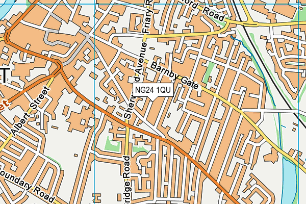 NG24 1QU map - OS VectorMap District (Ordnance Survey) NG24 1QU map - OS VectorMap District (Ordnance Survey)