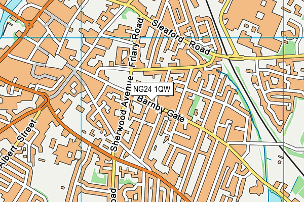 NG24 1QW map - OS VectorMap District (Ordnance Survey) NG24 1QW map - OS VectorMap District (Ordnance Survey)