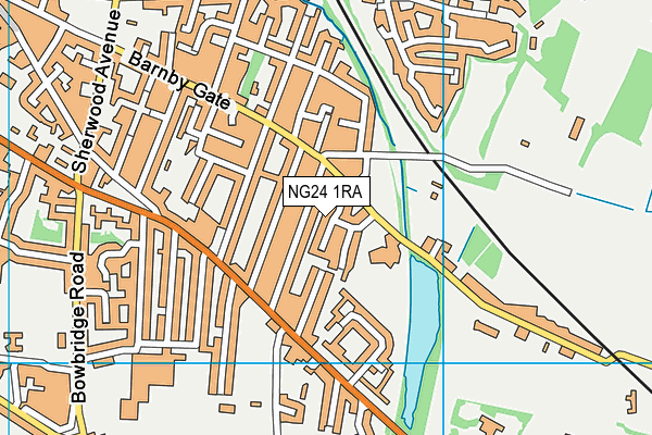 NG24 1RA map - OS VectorMap District (Ordnance Survey) NG24 1RA map - OS VectorMap District (Ordnance Survey)
