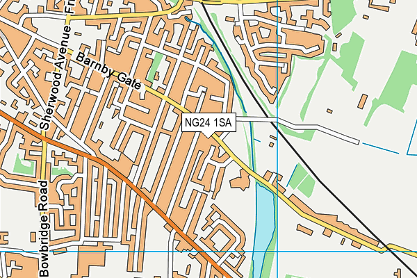 NG24 1SA map - OS VectorMap District (Ordnance Survey) NG24 1SA map - OS VectorMap District (Ordnance Survey)