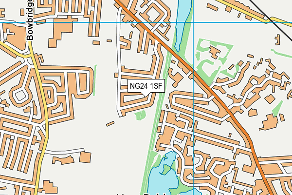 NG24 1SF map - OS VectorMap District (Ordnance Survey) NG24 1SF map - OS VectorMap District (Ordnance Survey)