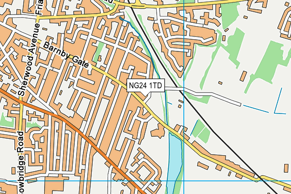 NG24 1TD map - OS VectorMap District (Ordnance Survey) NG24 1TD map - OS VectorMap District (Ordnance Survey)