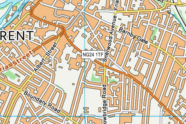 NG24 1TF map - OS VectorMap District (Ordnance Survey) NG24 1TF map - OS VectorMap District (Ordnance Survey)