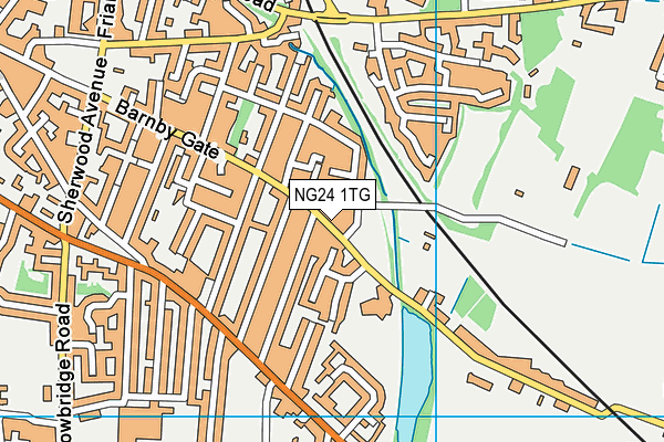 NG24 1TG map - OS VectorMap District (Ordnance Survey) NG24 1TG map - OS VectorMap District (Ordnance Survey)