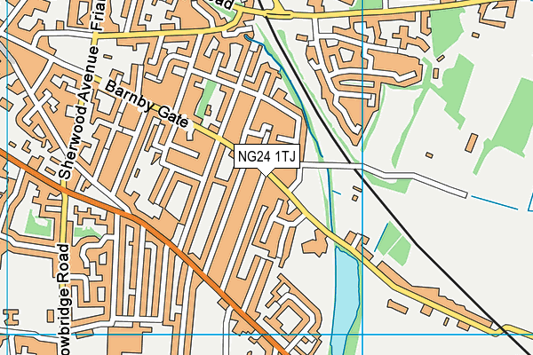 NG24 1TJ map - OS VectorMap District (Ordnance Survey) NG24 1TJ map - OS VectorMap District (Ordnance Survey)
