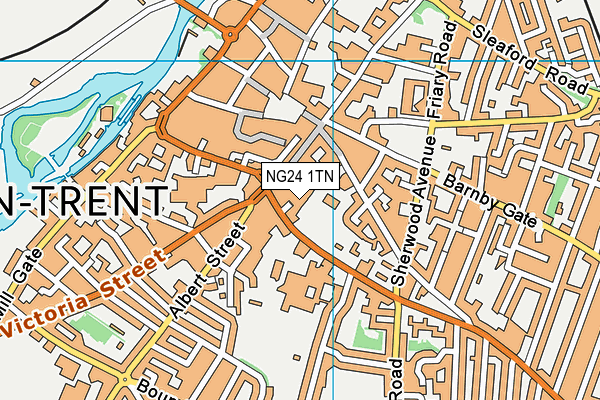 NG24 1TN map - OS VectorMap District (Ordnance Survey) NG24 1TN map - OS VectorMap District (Ordnance Survey)