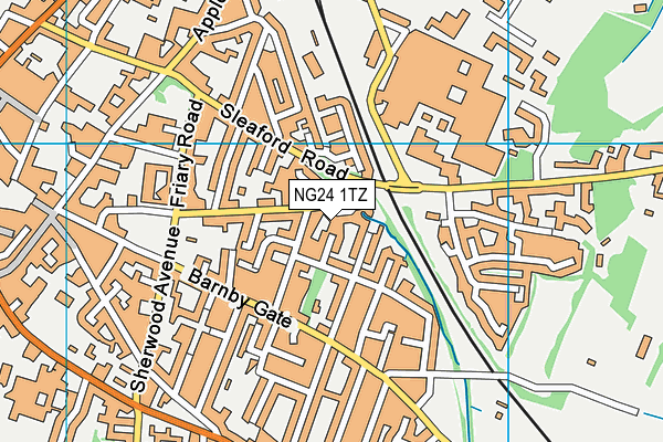 NG24 1TZ map - OS VectorMap District (Ordnance Survey) NG24 1TZ map - OS VectorMap District (Ordnance Survey)