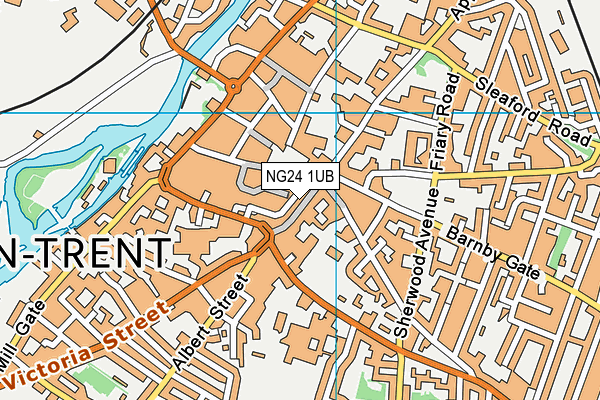 NG24 1UB map - OS VectorMap District (Ordnance Survey) NG24 1UB map - OS VectorMap District (Ordnance Survey)