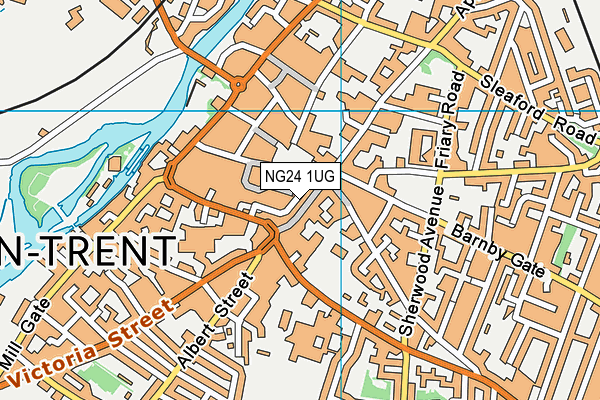 NG24 1UG map - OS VectorMap District (Ordnance Survey) NG24 1UG map - OS VectorMap District (Ordnance Survey)