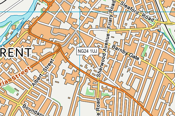 NG24 1UJ map - OS VectorMap District (Ordnance Survey) NG24 1UJ map - OS VectorMap District (Ordnance Survey)