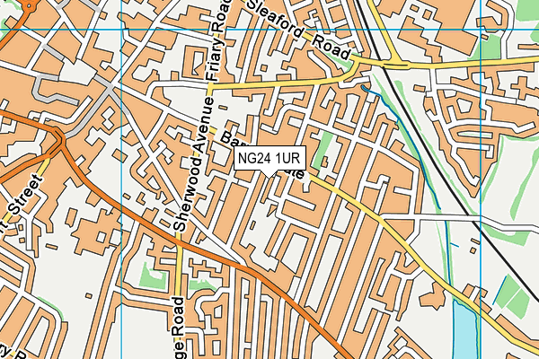 NG24 1UR map - OS VectorMap District (Ordnance Survey) NG24 1UR map - OS VectorMap District (Ordnance Survey)