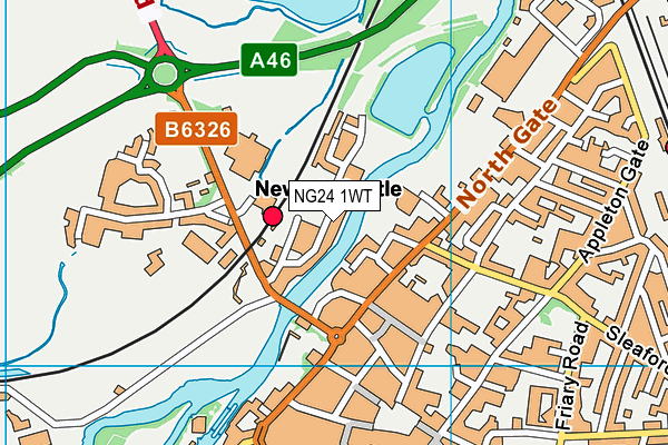 NG24 1WT map - OS VectorMap District (Ordnance Survey) NG24 1WT map - OS VectorMap District (Ordnance Survey)