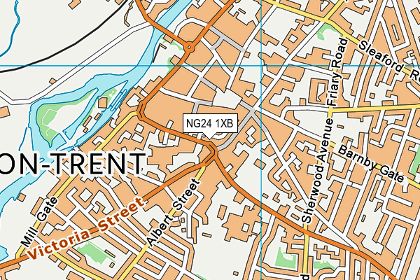 NG24 1XB map - OS VectorMap District (Ordnance Survey) NG24 1XB map - OS VectorMap District (Ordnance Survey)