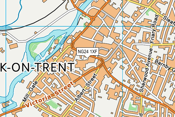 NG24 1XF map - OS VectorMap District (Ordnance Survey) NG24 1XF map - OS VectorMap District (Ordnance Survey)